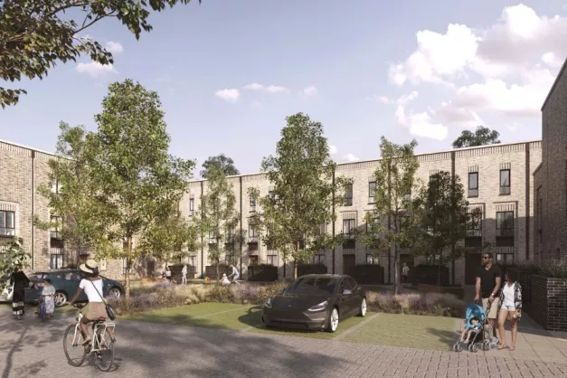 CGI of proposed townhouses changes to Avenue Road Estate