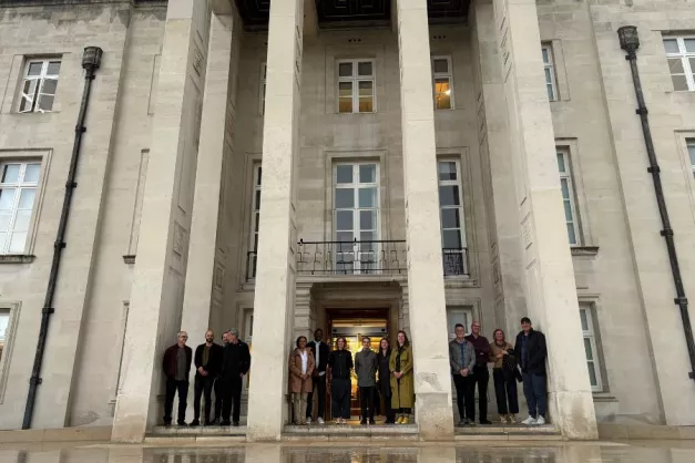 The new Design Review Panel posing in front of Waltham Forest Town Hall