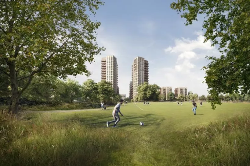 A CGI of the proposed development