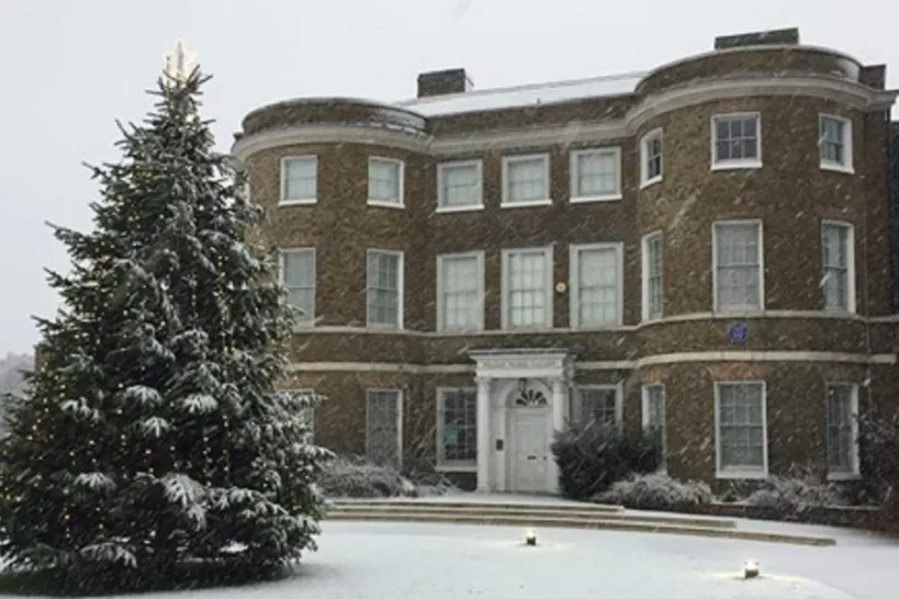 William Morris Gallery in the snow
