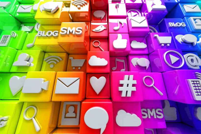 image of social media icons 