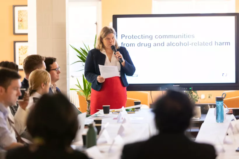 Cllr Grace William, Leader of Waltham Forest Council, launches the new drugs strategy at Waltham Forest Council during a round table with partners 