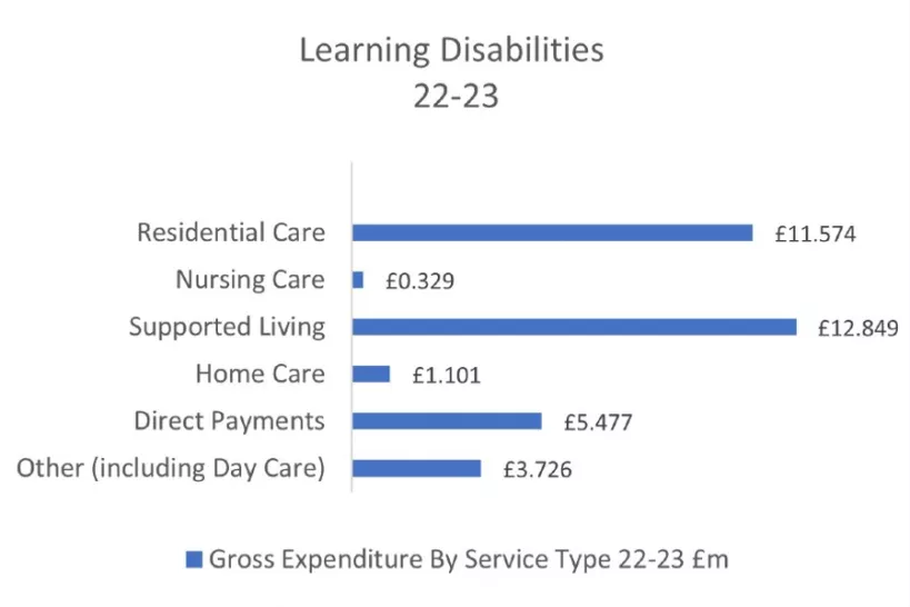 Chart for Learning Disabilities 2022 to 2023