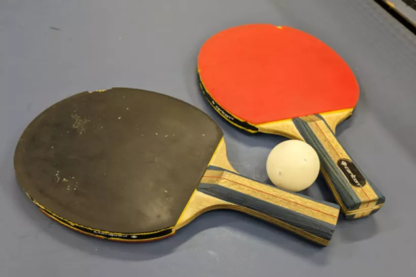 Table tennis bats at Priory Court Community Centre